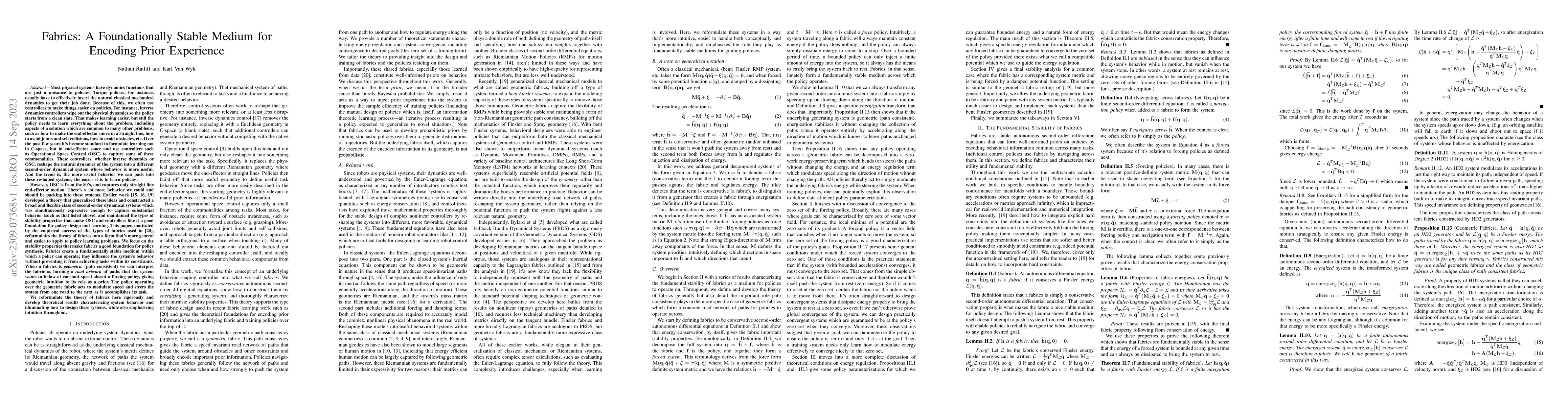Thumbnail for Fabrics: A Foundationally Stable Medium for Encoding Prior Experience
