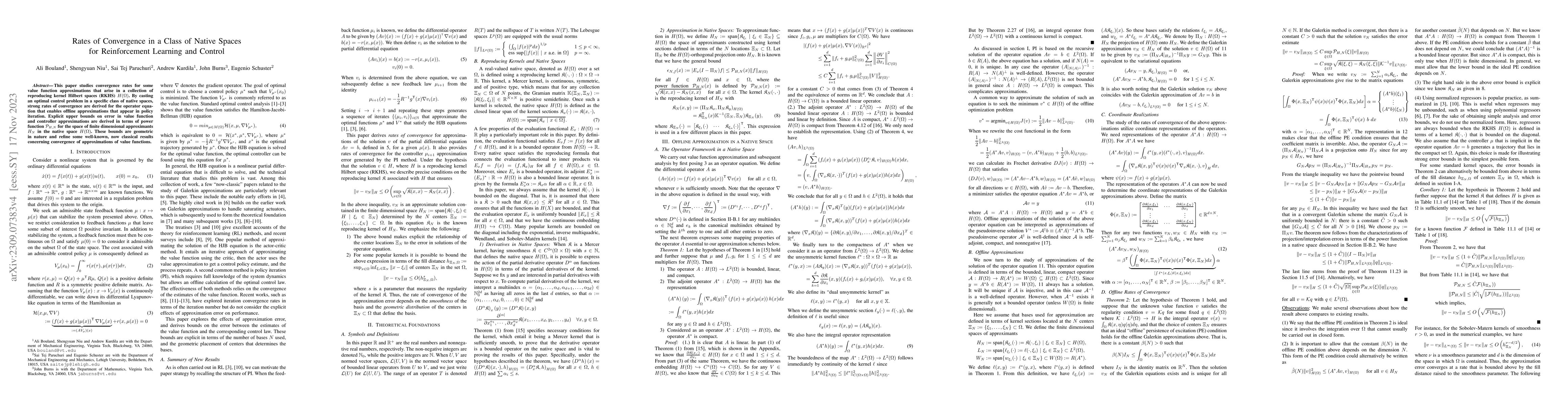 Thumbnail for Rates of Convergence in Certain Native Spaces of Approximations used in
  Reinforcement Learning