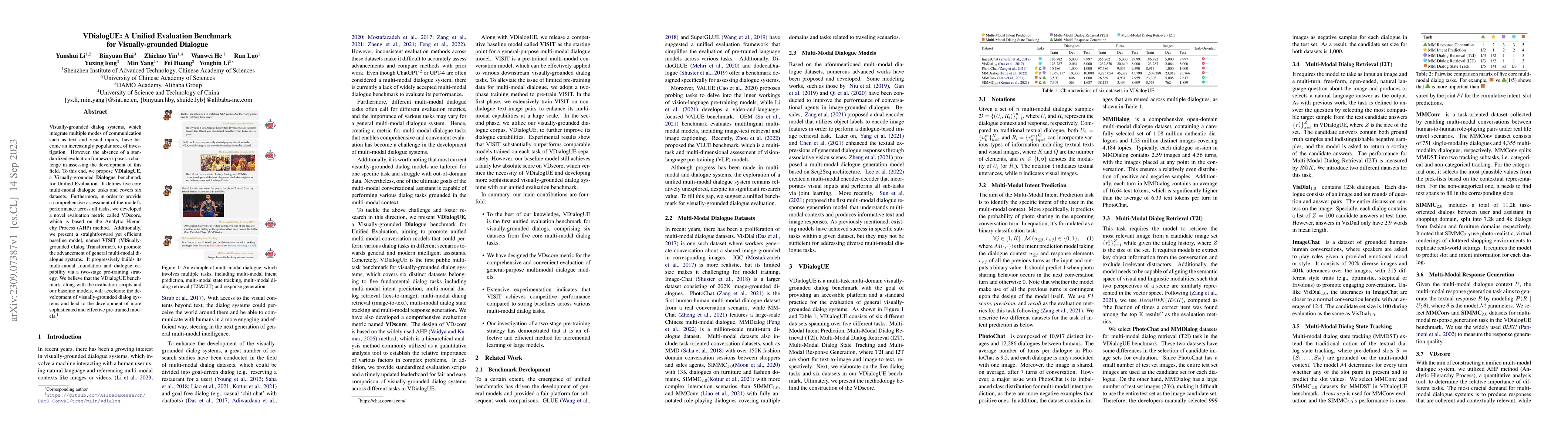 Thumbnail for VDialogUE: A Unified Evaluation Benchmark for Visually-grounded Dialogue