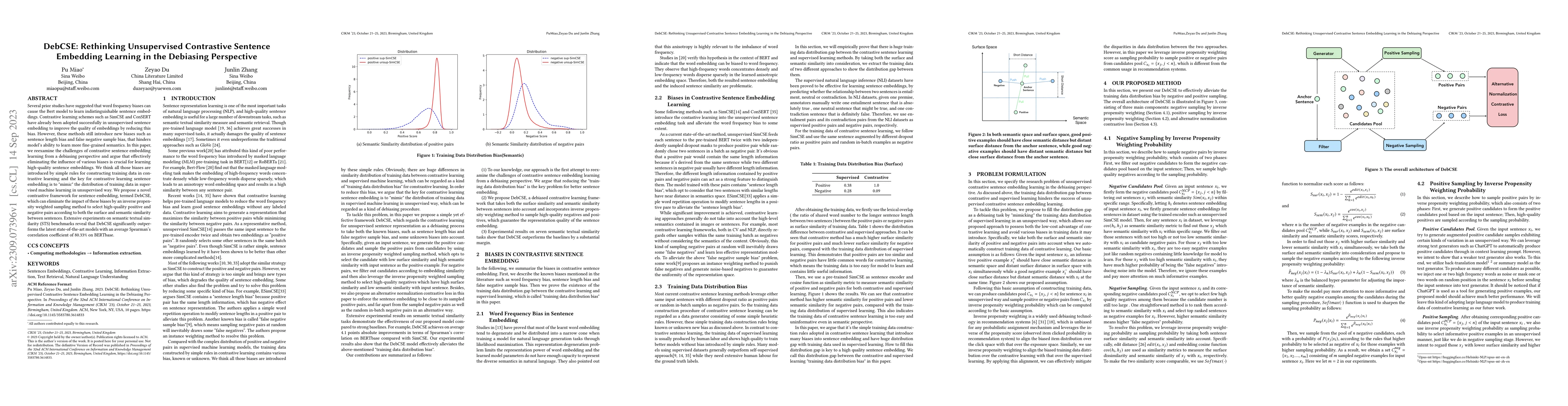 Thumbnail for DebCSE: Rethinking Unsupervised Contrastive Sentence Embedding Learning
  in the Debiasing Perspective