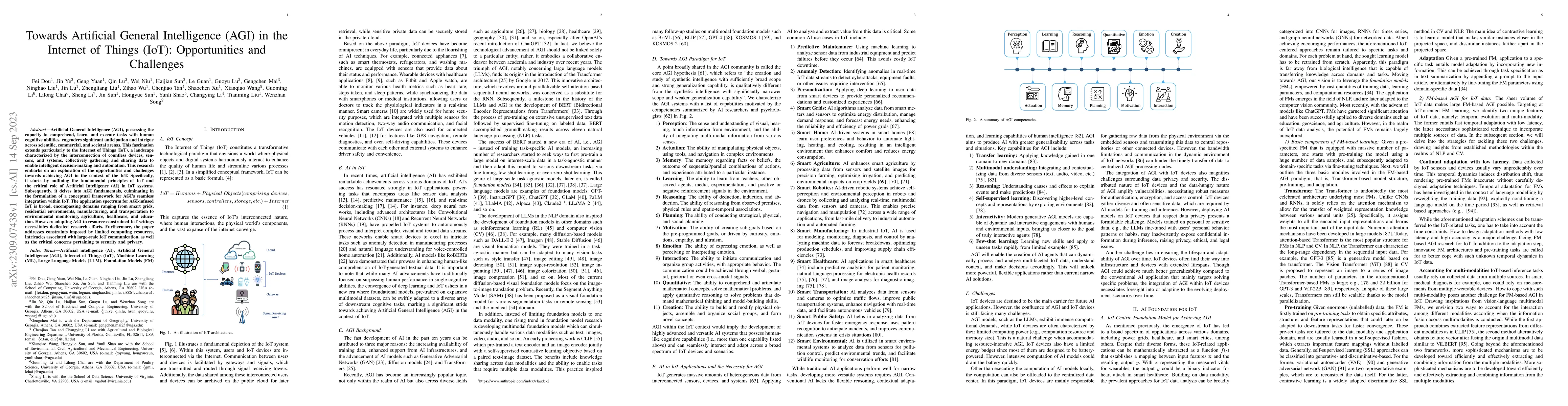 Thumbnail for Towards Artificial General Intelligence (AGI) in the Internet of Things
  (IoT): Opportunities and Challenges