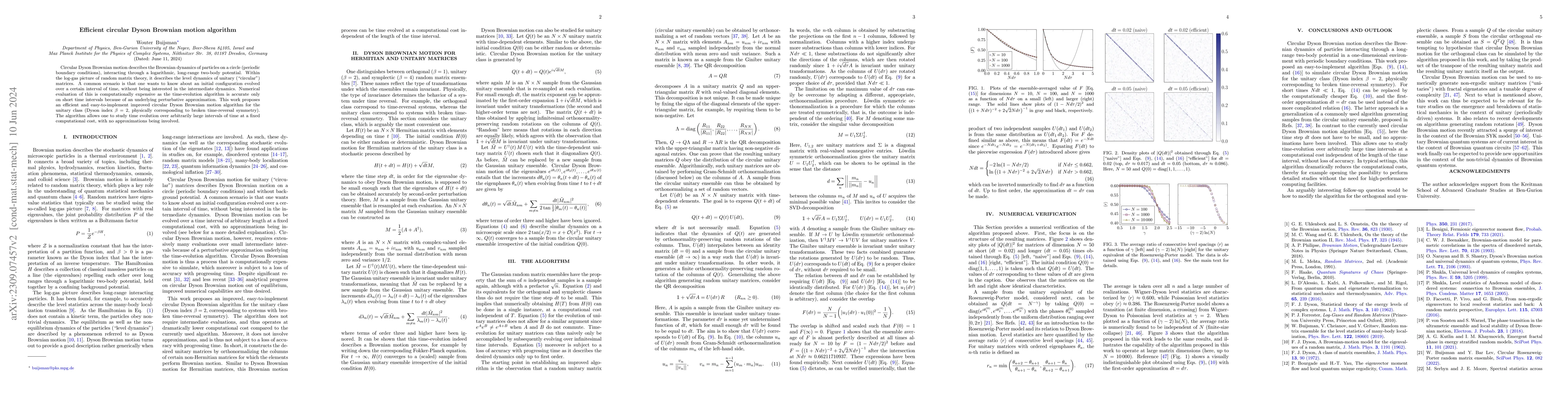 Thumbnail for Efficient circular Dyson Brownian motion algorithm