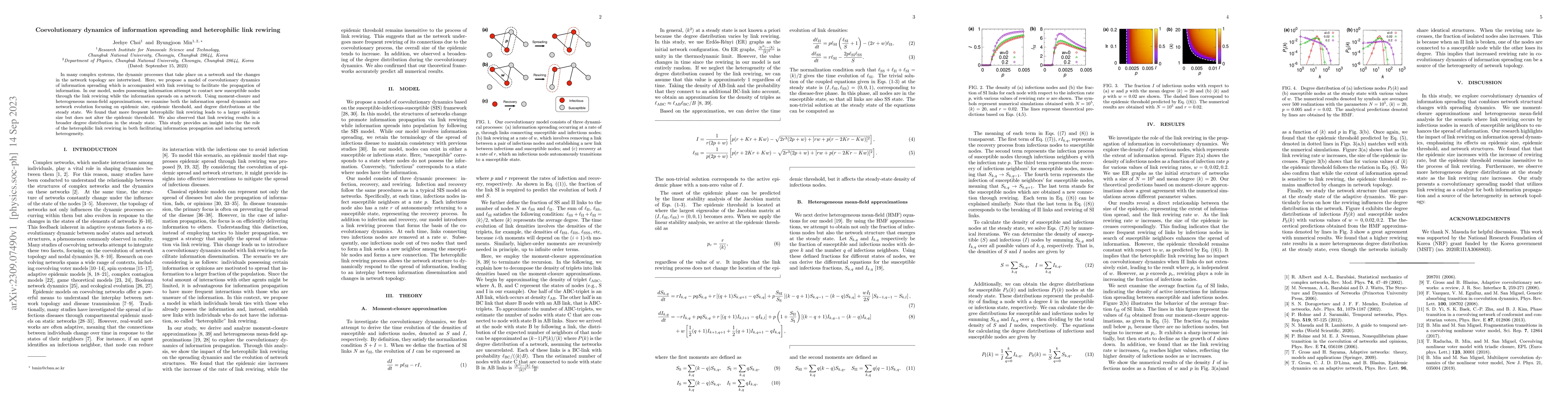 Thumbnail for Coevolutionary dynamics of information spreading and heterophilic link
  rewiring