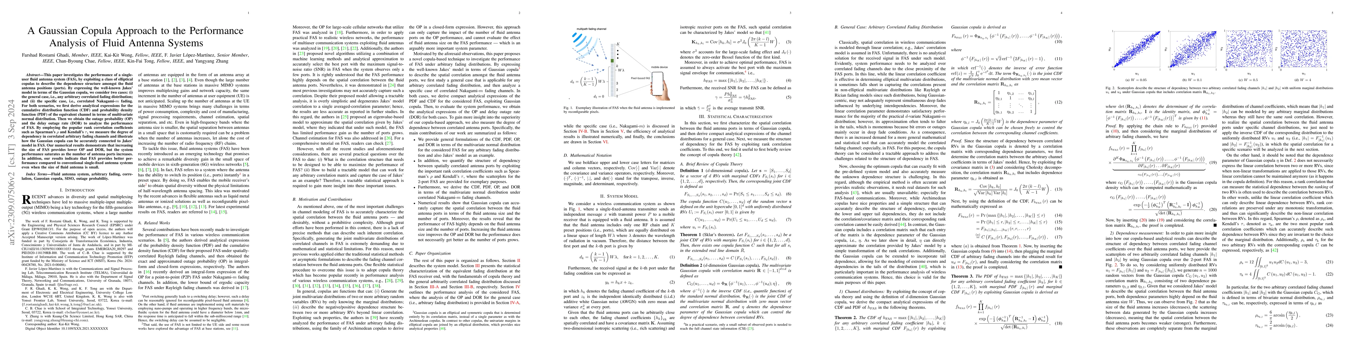 Thumbnail for A Gaussian Copula Approach to the Performance Analysis of Fluid Antenna
  Systems