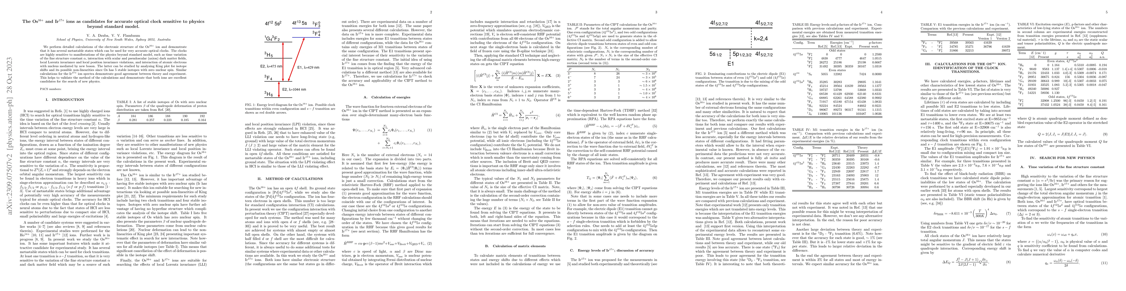 Thumbnail for The Os$^{16+}$ and Ir$^{17+}$ ions as candidates for accurate optical
  clock sensitive to physics beyond standard model