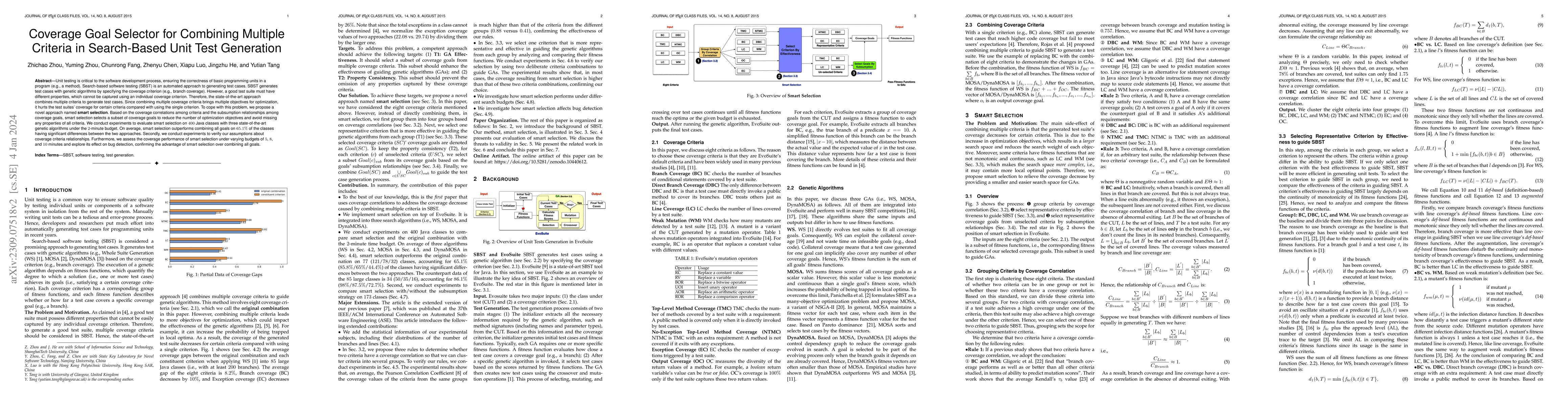 Thumbnail for Coverage Goal Selector for Combining Multiple Criteria in Search-Based
  Unit Test Generation