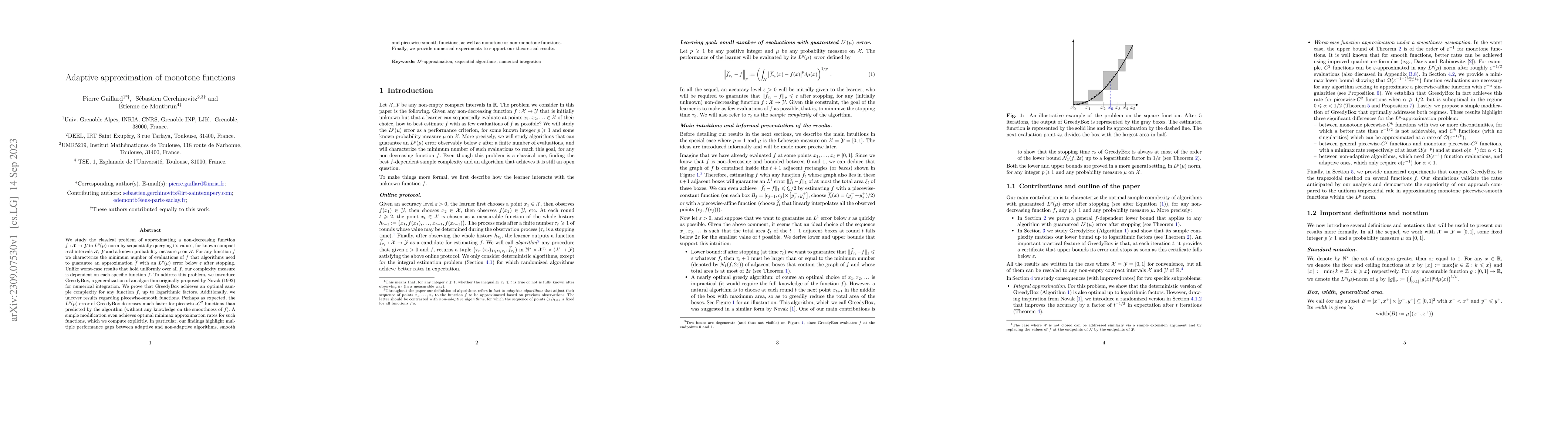 Thumbnail for Adaptive approximation of monotone functions