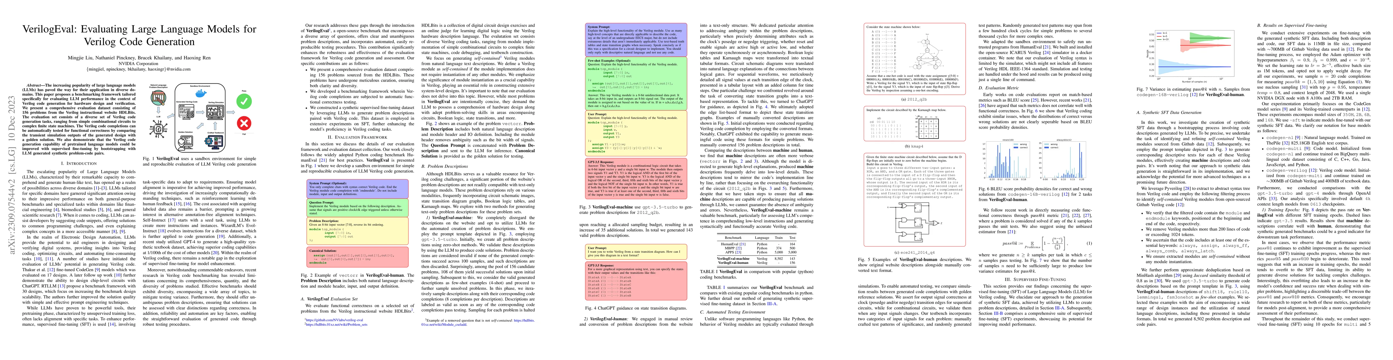 Thumbnail for VerilogEval: Evaluating Large Language Models for Verilog Code
  Generation