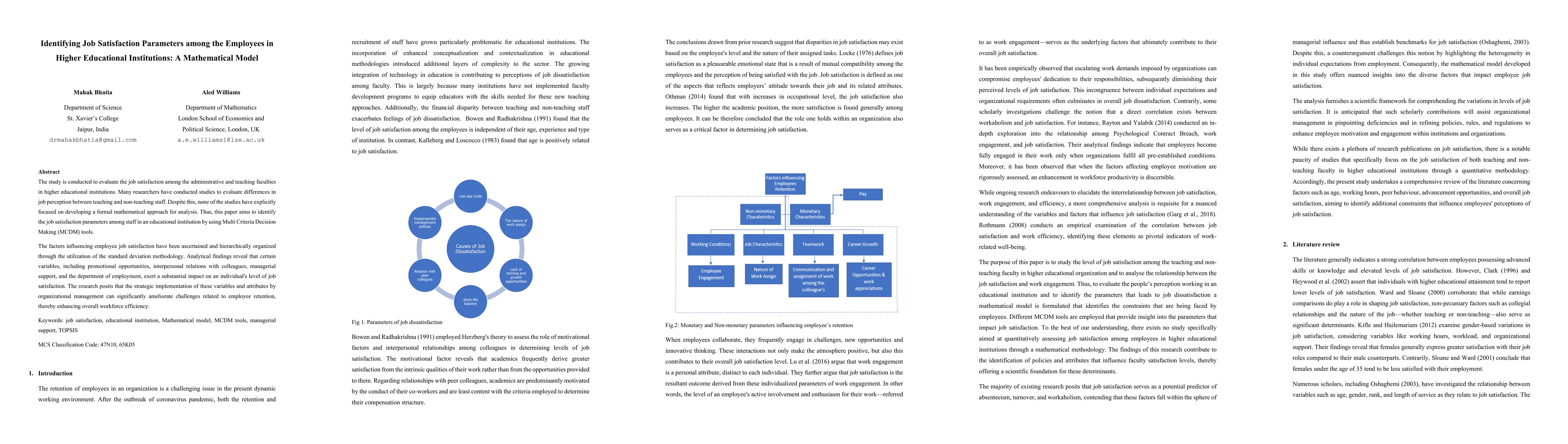 Thumbnail for Identifying Job Satisfaction Parameters among the Employees in Higher
  Educational Institutions: A Mathematical Model