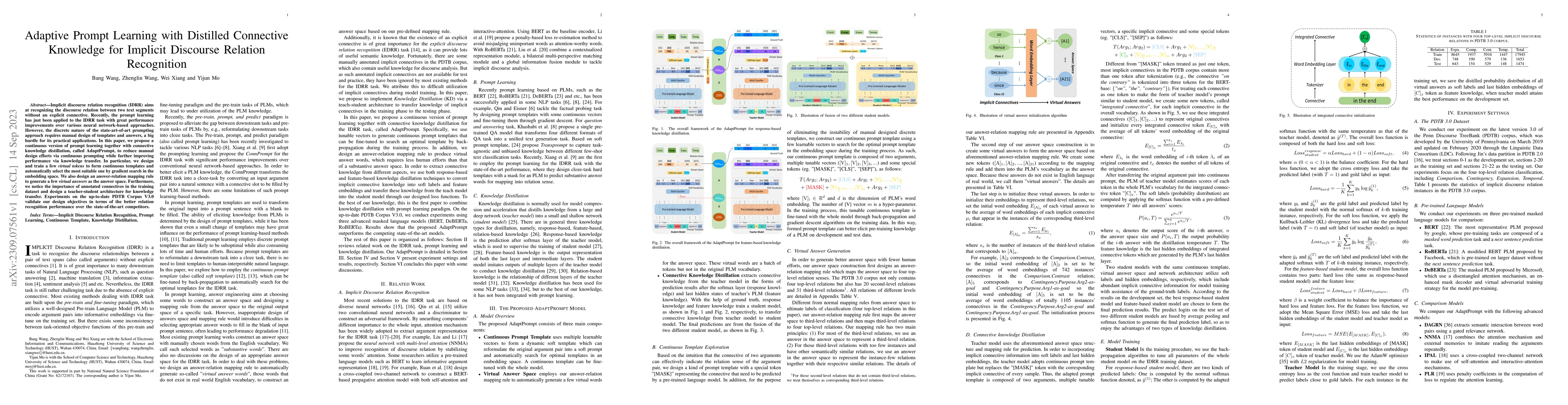 Thumbnail for Adaptive Prompt Learning with Distilled Connective Knowledge for
  Implicit Discourse Relation Recognition