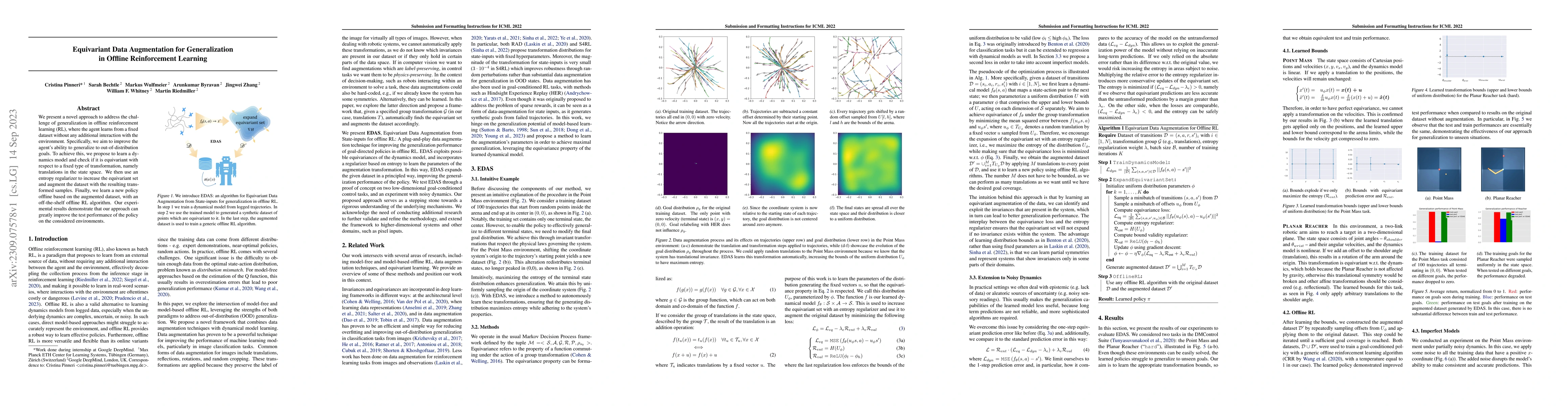Thumbnail for Equivariant Data Augmentation for Generalization in Offline
  Reinforcement Learning