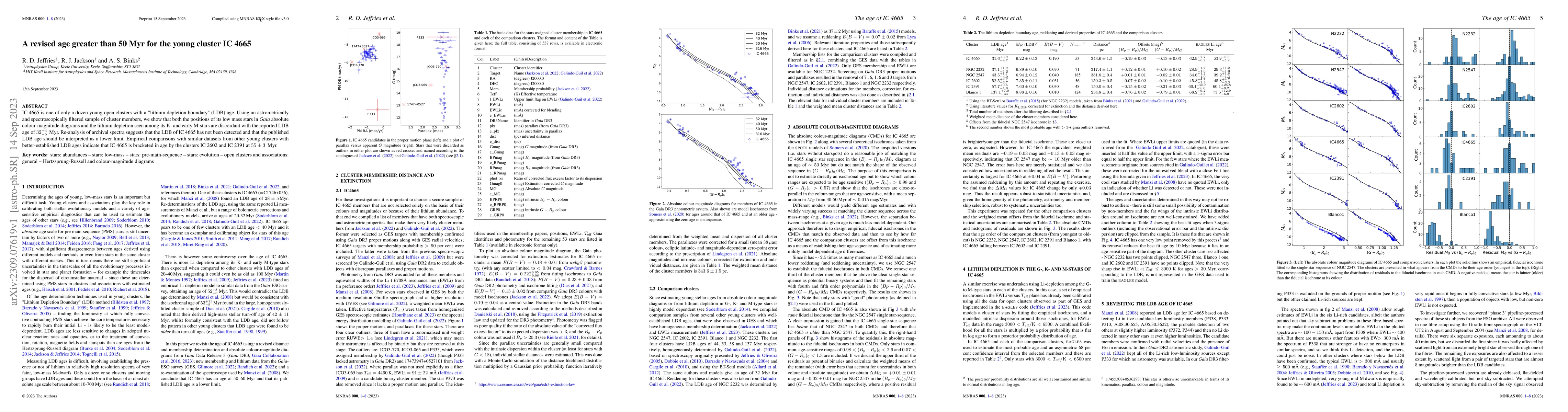 Thumbnail for A revised age greater than 50 Myr for the young cluster IC 4665
