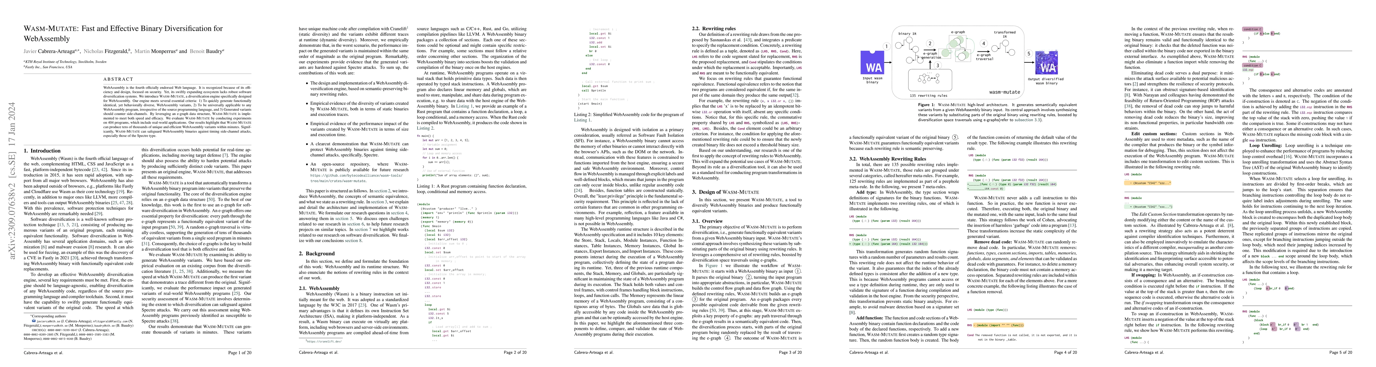 Thumbnail for WASM-MUTATE: Fast and Effective Binary Diversification for WebAssembly
