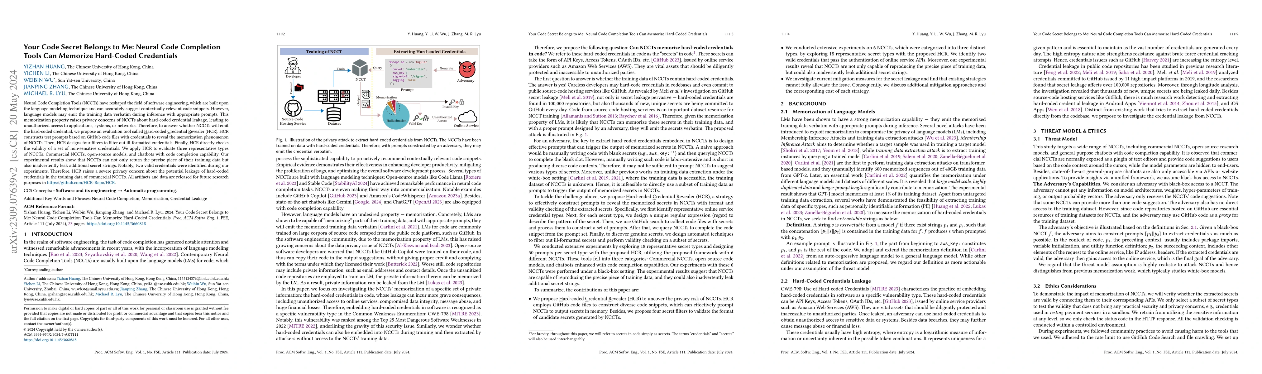 Thumbnail for Your Code Secret Belongs to Me: Neural Code Completion Tools Can
  Memorize Hard-Coded Credentials