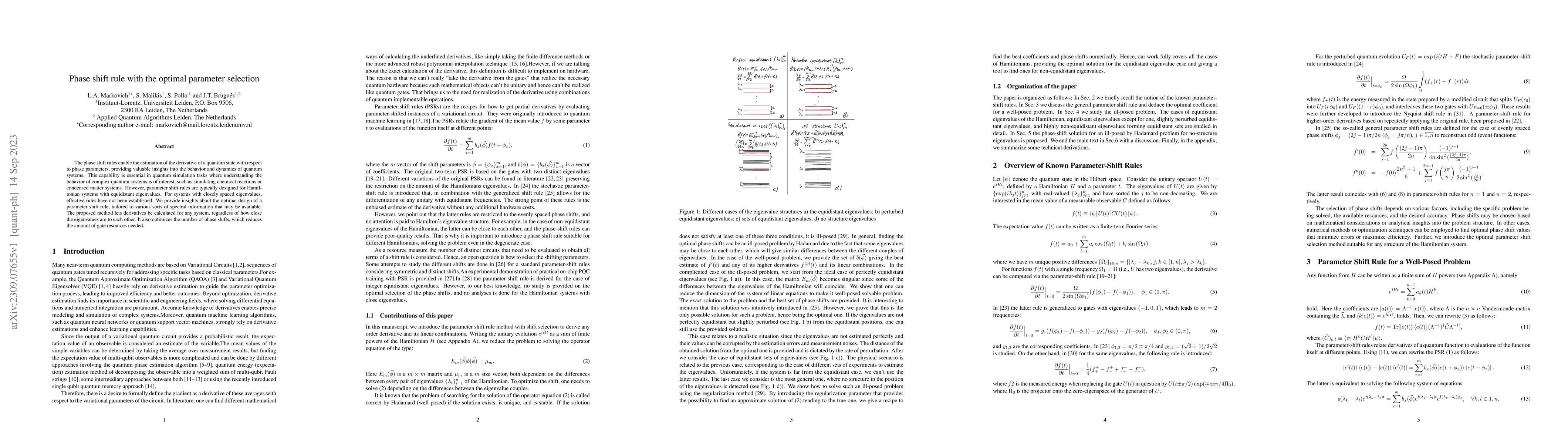 Thumbnail for Phase shift rule with the optimal parameter selection