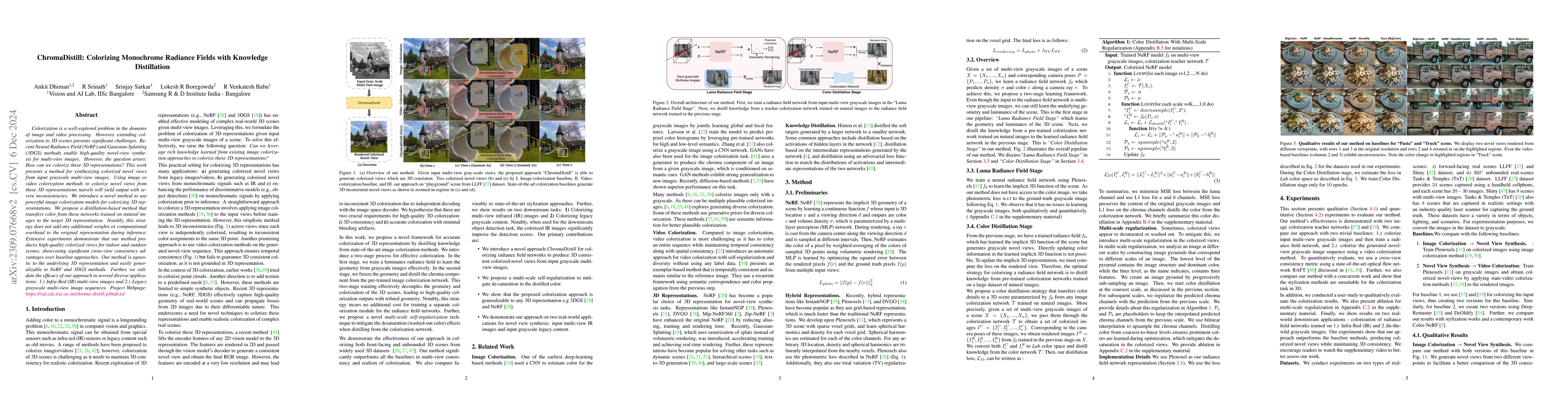 Thumbnail for CoRF : Colorizing Radiance Fields using Knowledge Distillation