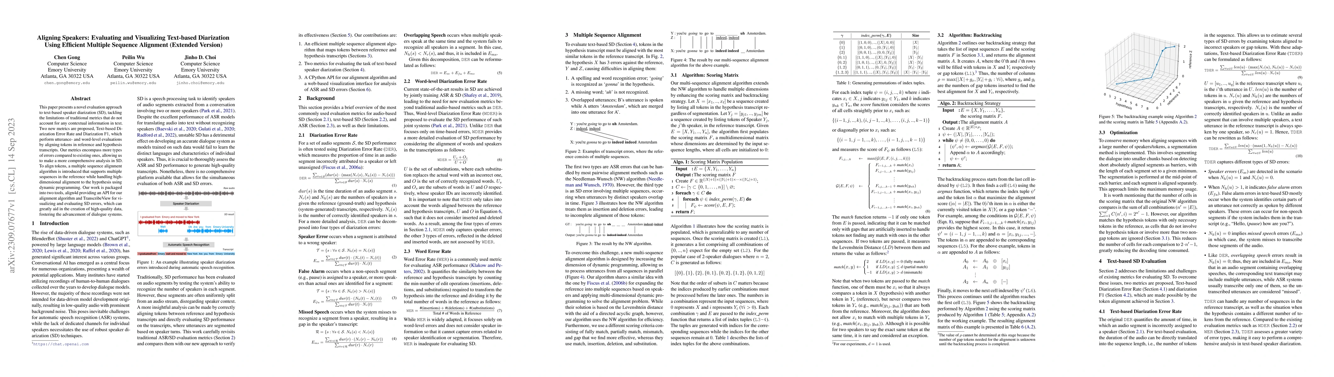 Thumbnail for Aligning Speakers: Evaluating and Visualizing Text-based Diarization
  Using Efficient Multiple Sequence Alignment (Extended Version)