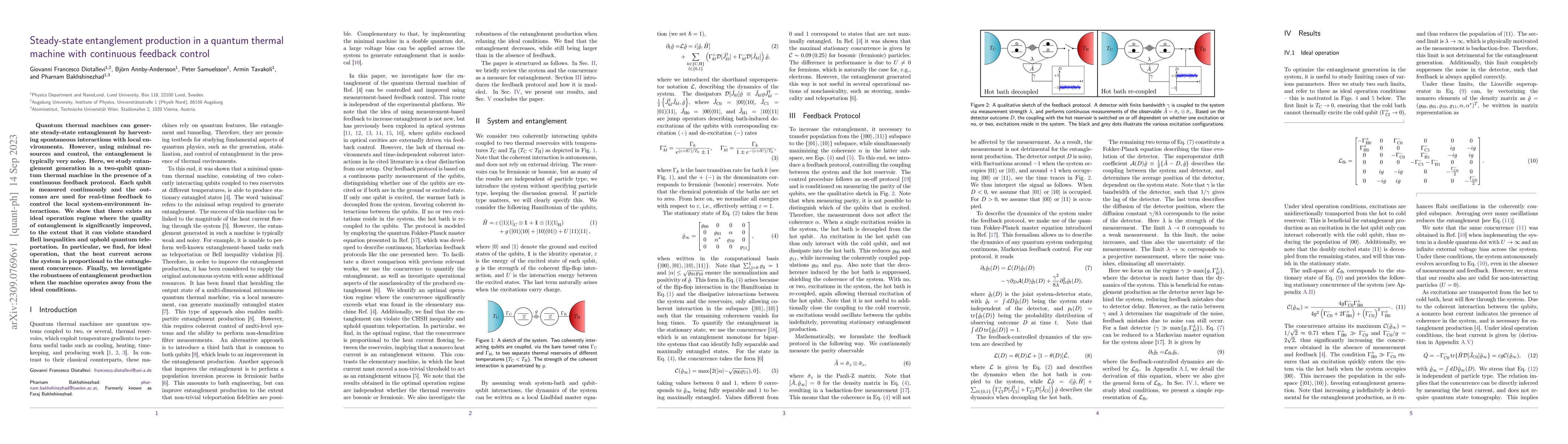 Thumbnail for Steady-state entanglement production in a quantum thermal machine with
  continuous feedback control