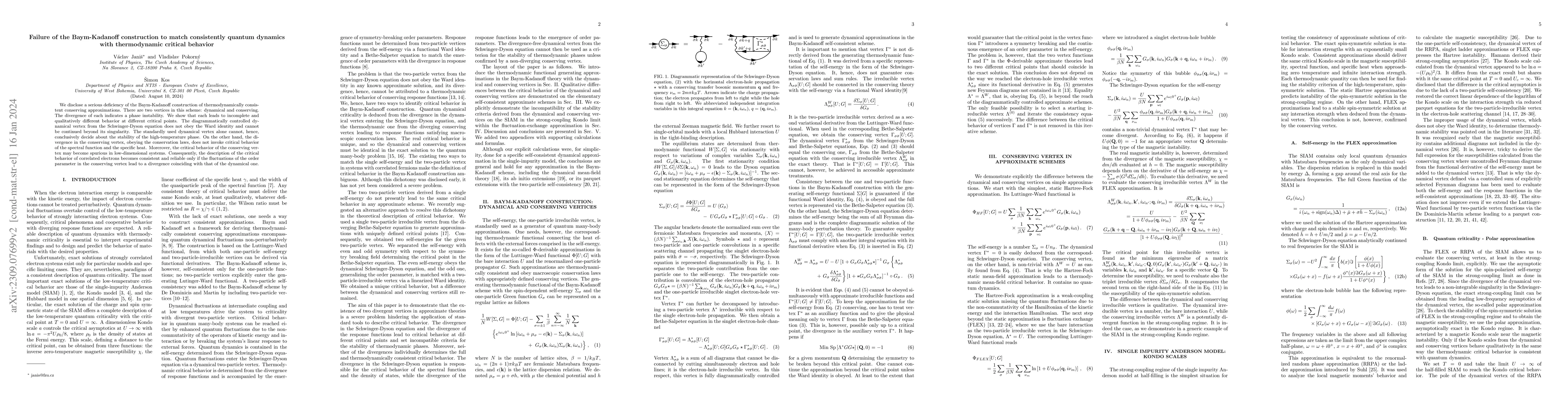 Thumbnail for Failure of the Baym-Kadanoff construction to match consistently quantum
  dynamics with thermodynamic critical behavior