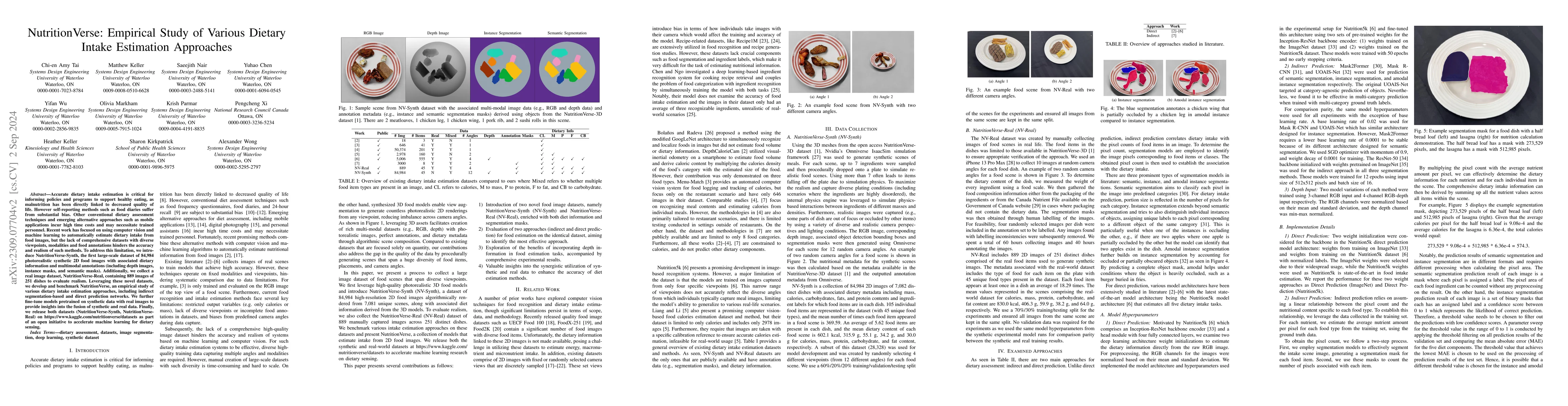 Thumbnail for NutritionVerse: Empirical Study of Various Dietary Intake Estimation
  Approaches