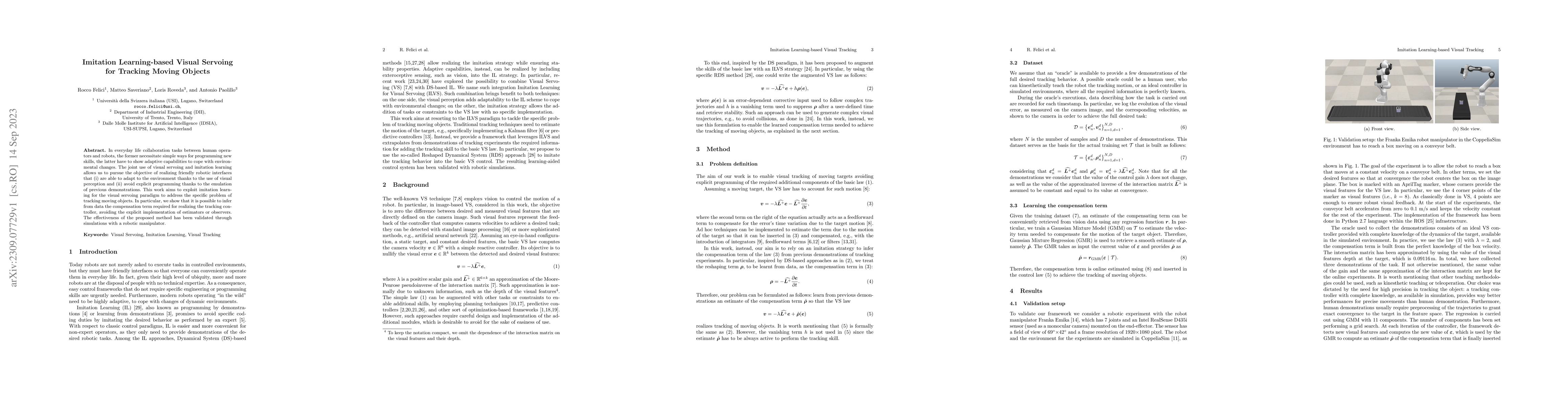 Thumbnail for Imitation Learning-based Visual Servoing for Tracking Moving Objects