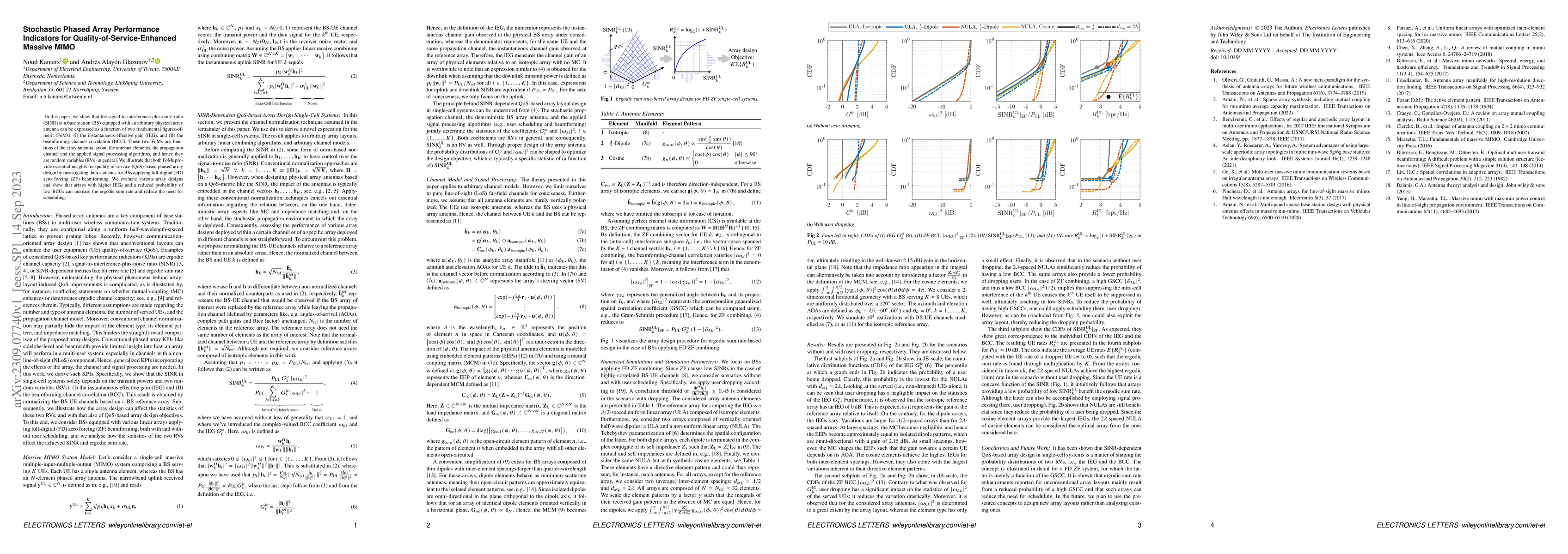Thumbnail for Stochastic Phased Array Performance Indicators for
  Quality-of-Service-Enhanced Massive MIMO
