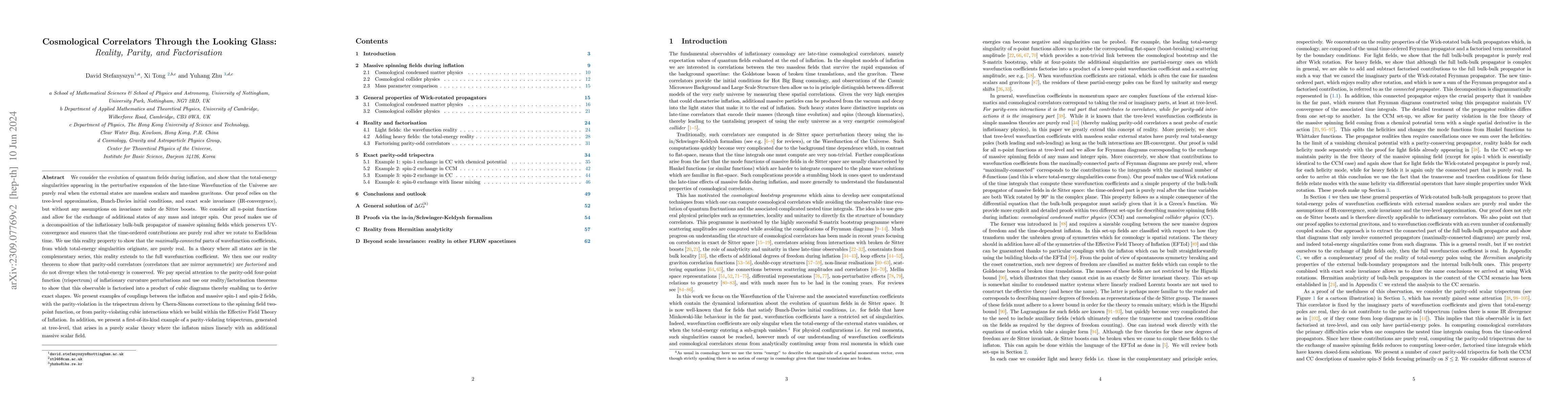 Thumbnail for Cosmological Correlators Through the Looking Glass: Reality, Parity, and
  Factorisation