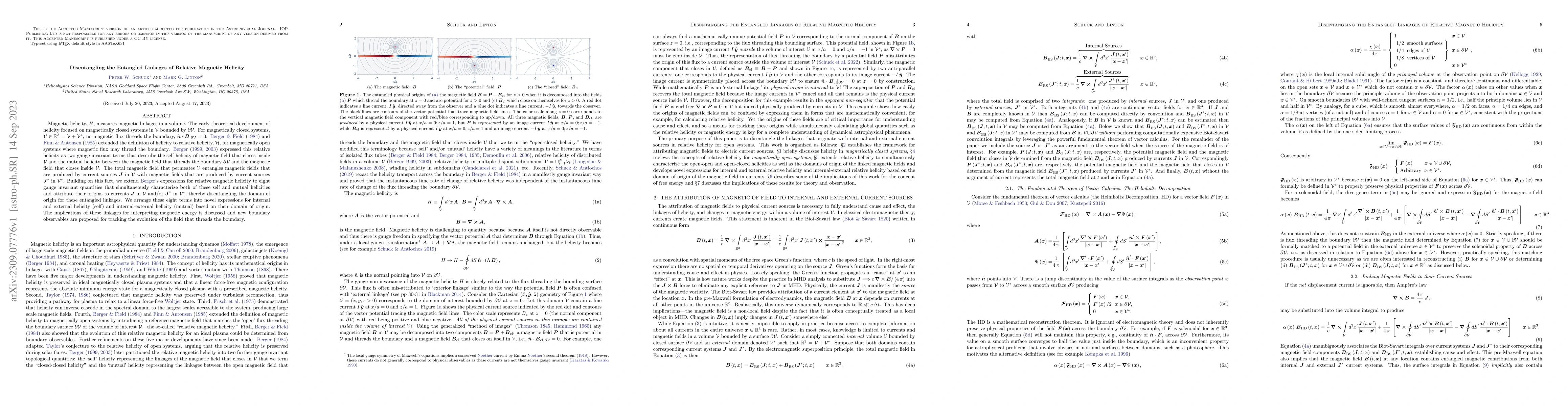 Thumbnail for Disentangling the Entangled Linkages of Relative Magnetic Helicity