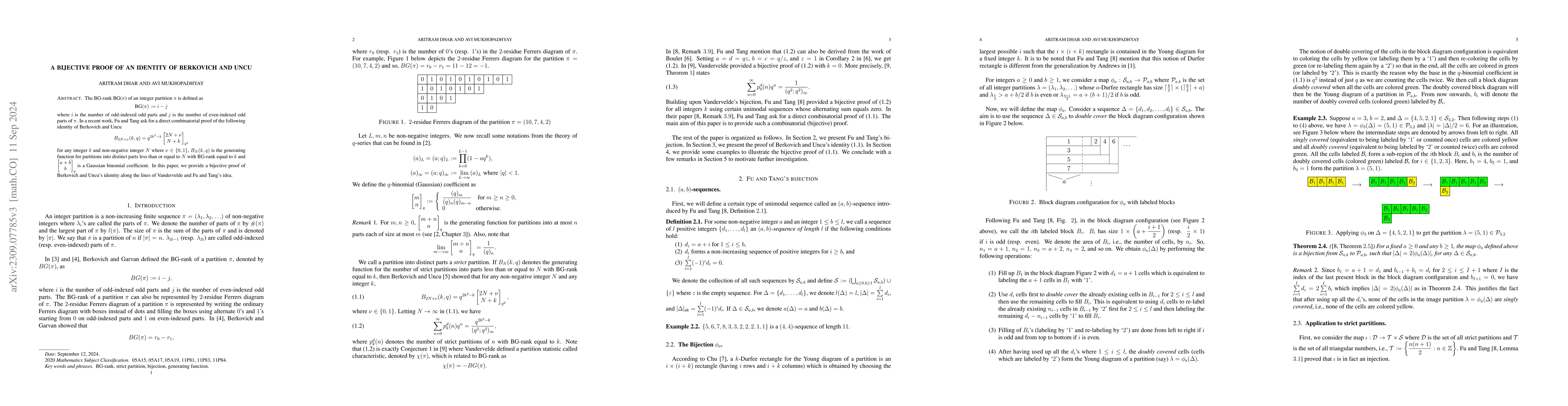 Thumbnail for Combinatorial Proof of an Identity of Berkovich and Uncu