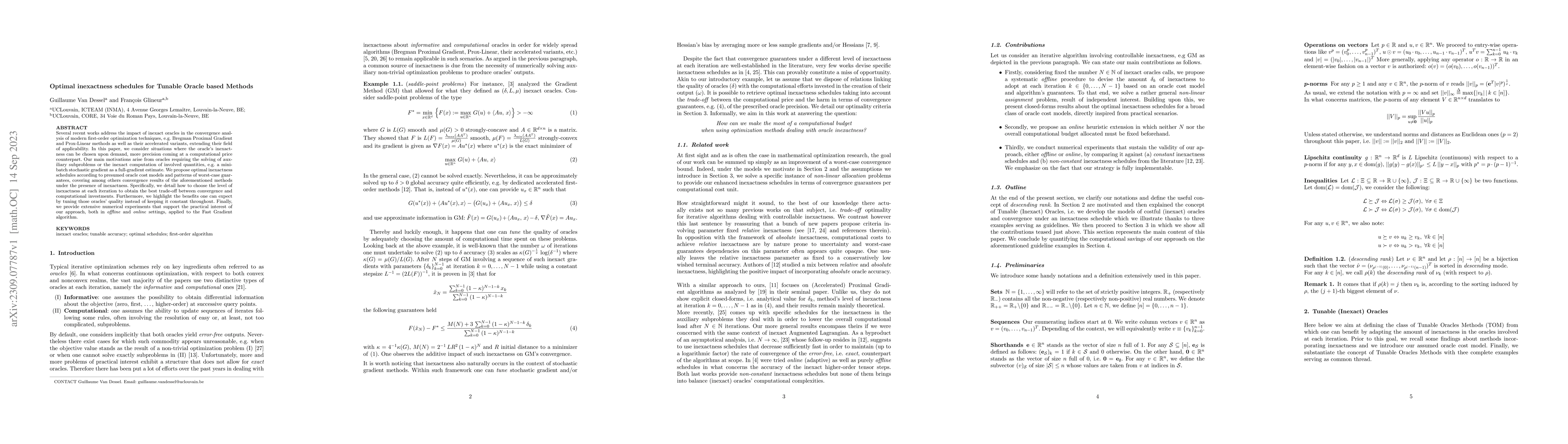 Thumbnail for Optimal inexactness schedules for Tunable Oracle based Methods