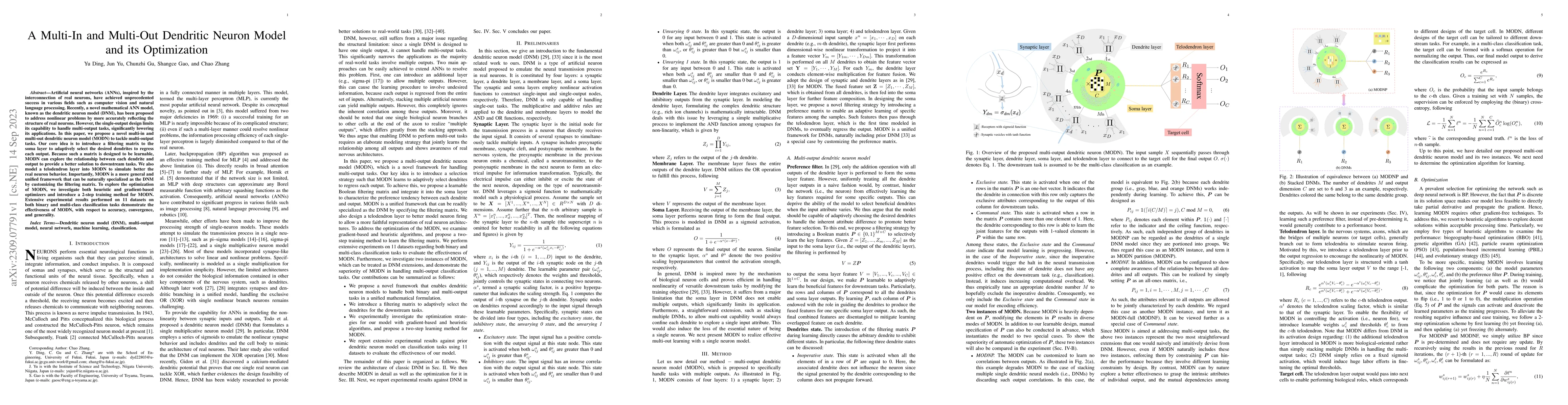Thumbnail for A Multi-In and Multi-Out Dendritic Neuron Model and its Optimization