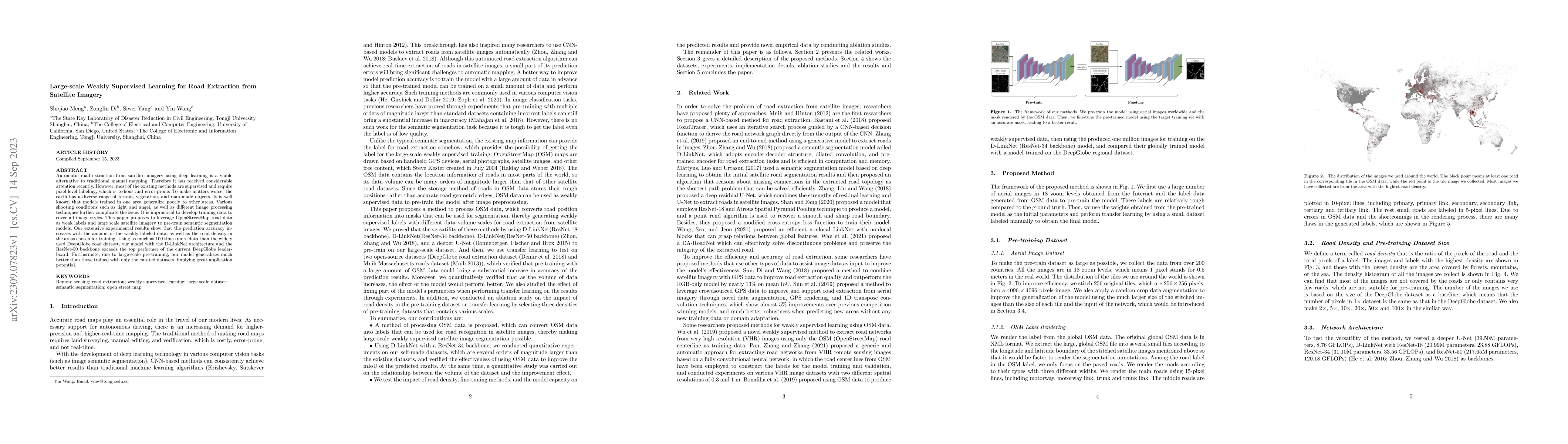 Thumbnail for Large-scale Weakly Supervised Learning for Road Extraction from
  Satellite Imagery