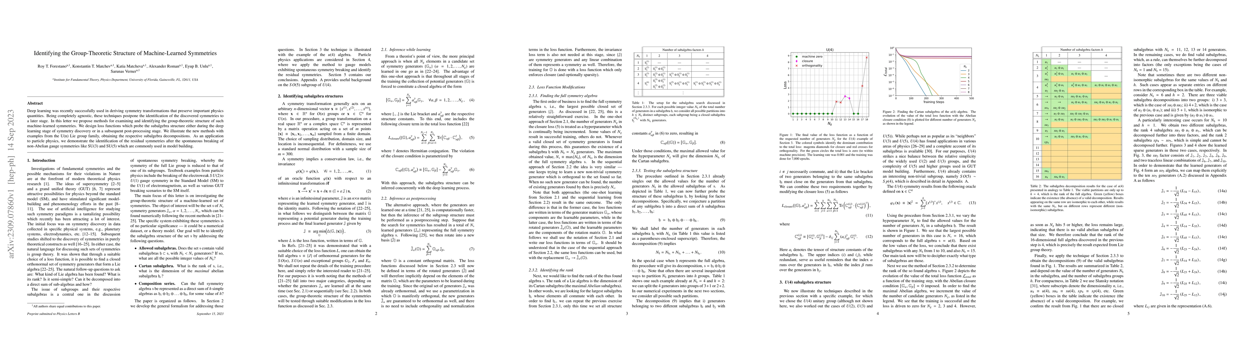 Thumbnail for Identifying the Group-Theoretic Structure of Machine-Learned Symmetries