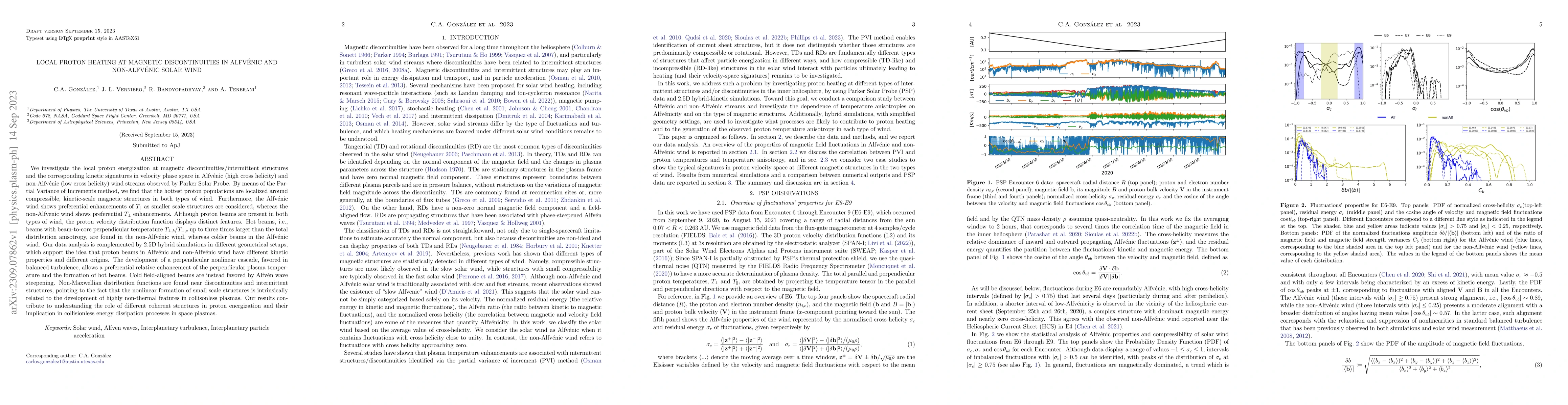 Thumbnail for Local proton heating at magnetic discontinuities in Alfvenic and
  non-Alfvenic solar wind
