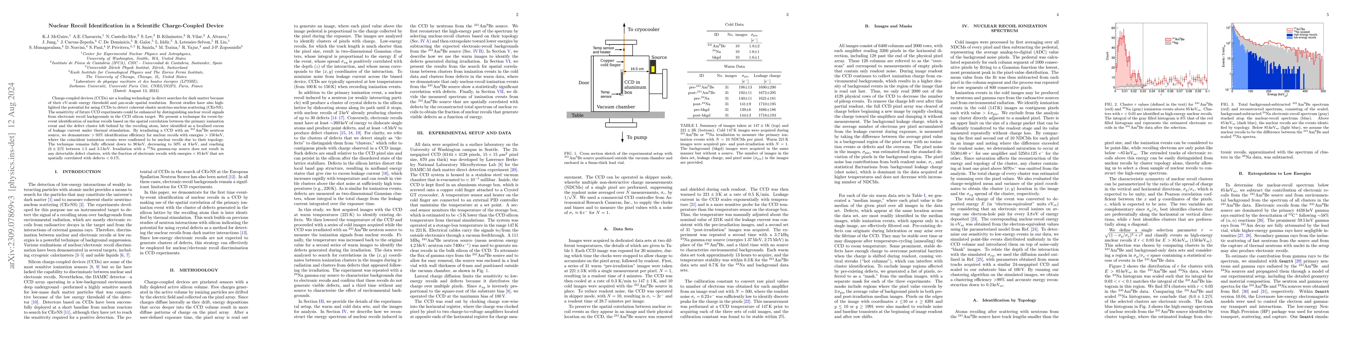 Thumbnail for Nuclear Recoil Identification in a Scientific Charge-Coupled Device