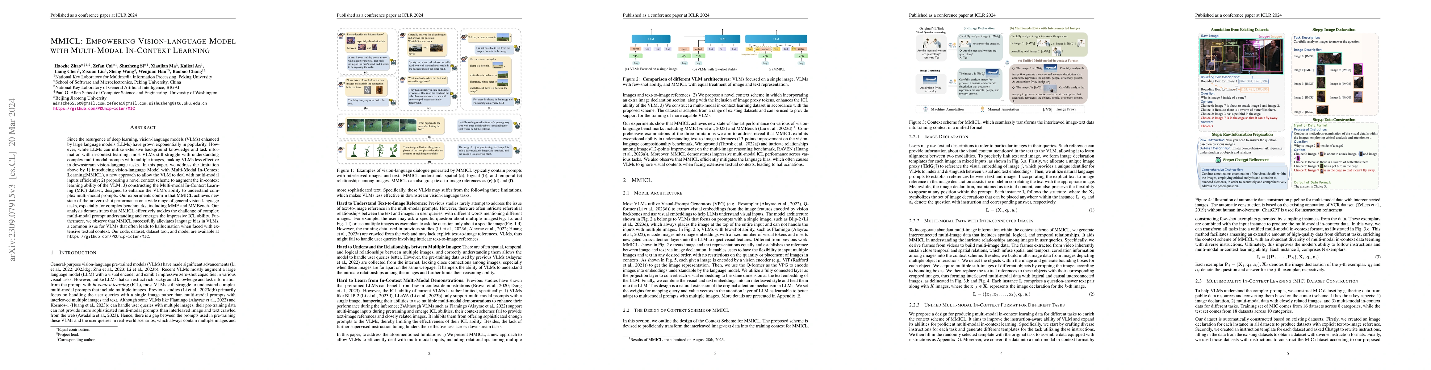 Thumbnail for MMICL: Empowering Vision-language Model with Multi-Modal In-Context
  Learning