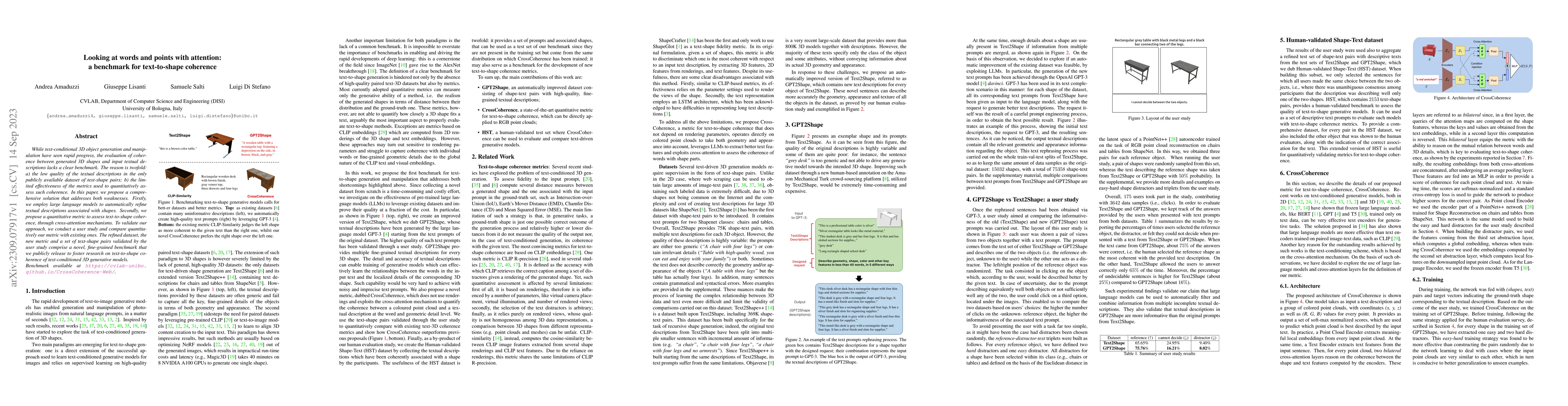 Thumbnail for Looking at words and points with attention: a benchmark for
  text-to-shape coherence