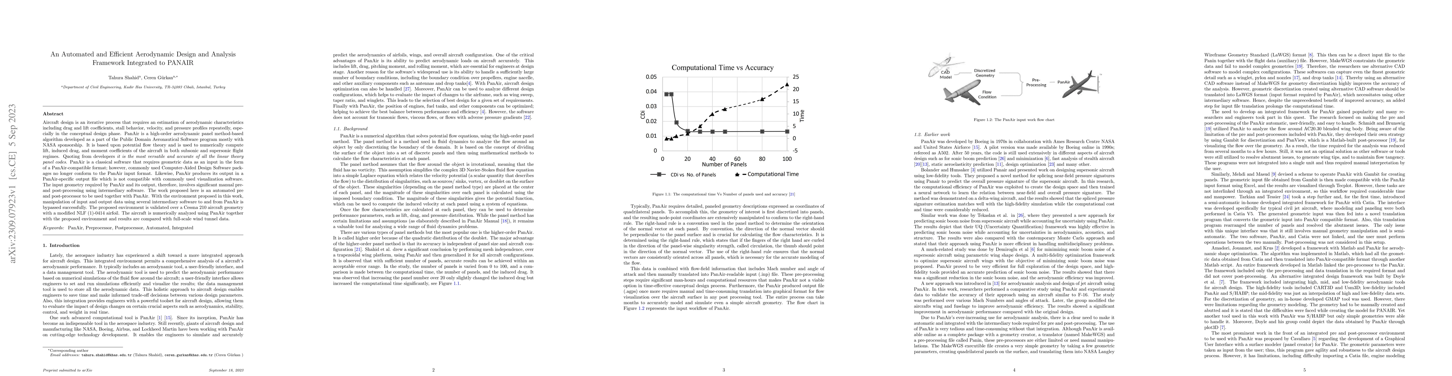 Thumbnail for An Automated and Efficient Aerodynamic Design and Analysis Framework
  Integrated to PANAIR