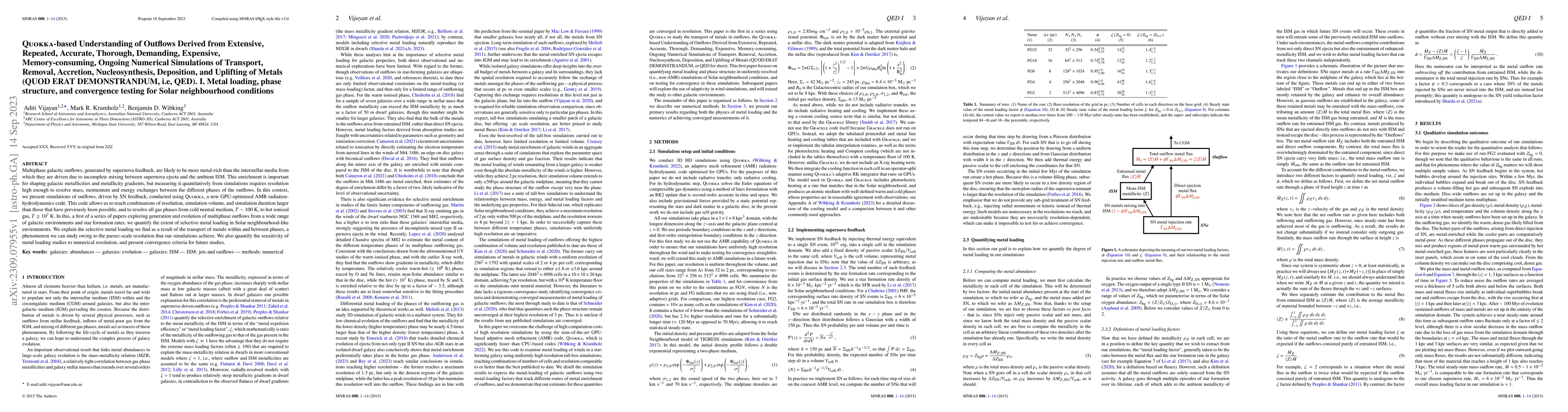 Thumbnail for Quokka-based Understanding of Outflows (QED) I. Metal loading, phase
  structure, and convergence testing for Solar neighbourhood conditions