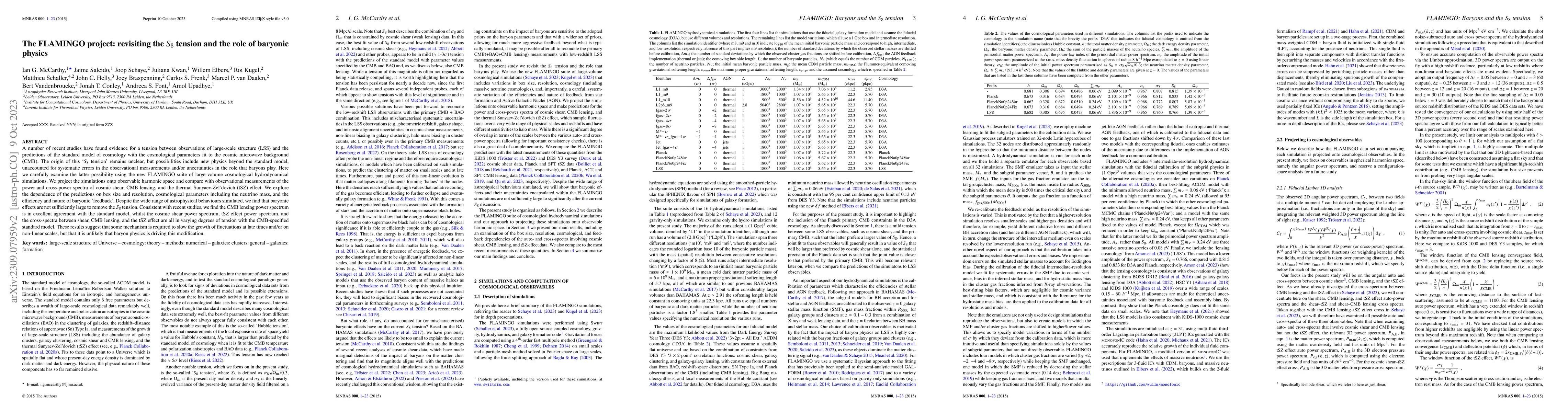 Thumbnail for The FLAMINGO project: revisiting the $S_8$ tension and the role of
  baryonic physics