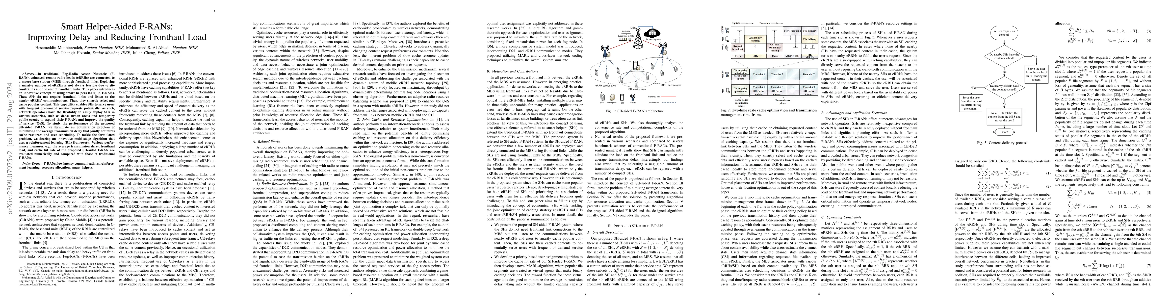 Thumbnail for Smart Helper-Aided F-RANs: Improving Delay and Reducing Fronthaul Load