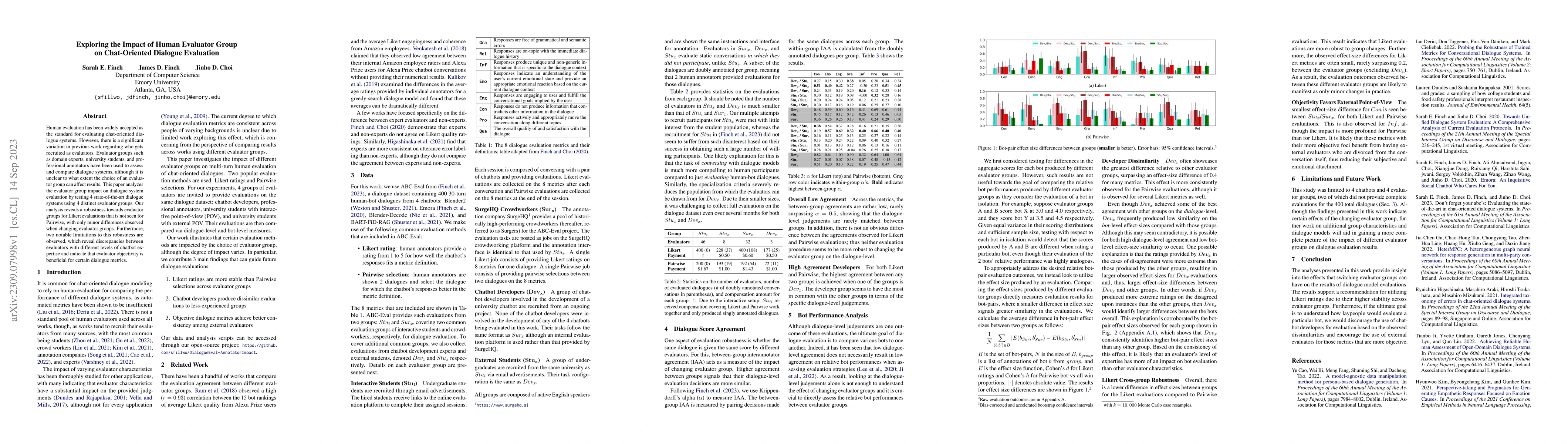 Thumbnail for Exploring the Impact of Human Evaluator Group on Chat-Oriented Dialogue
  Evaluation