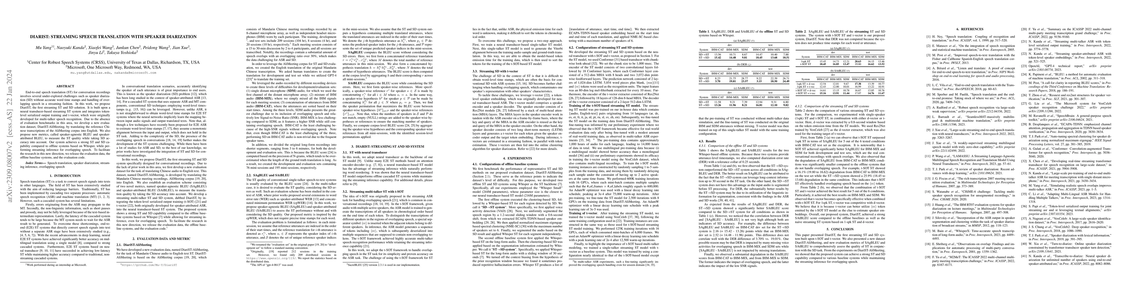Thumbnail for DiariST: Streaming Speech Translation with Speaker Diarization