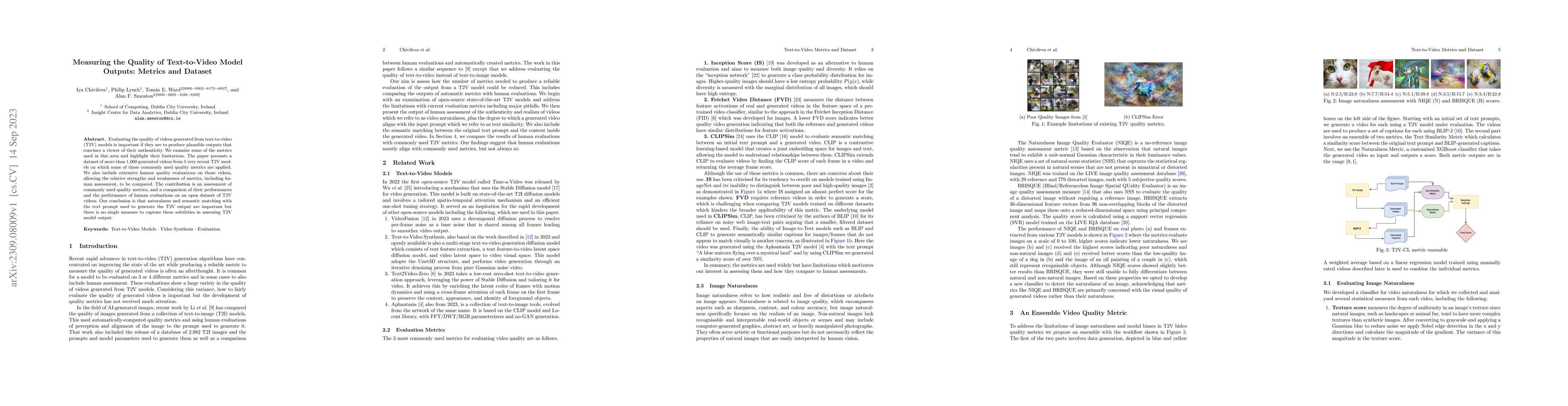 Thumbnail for Measuring the Quality of Text-to-Video Model Outputs: Metrics and
  Dataset