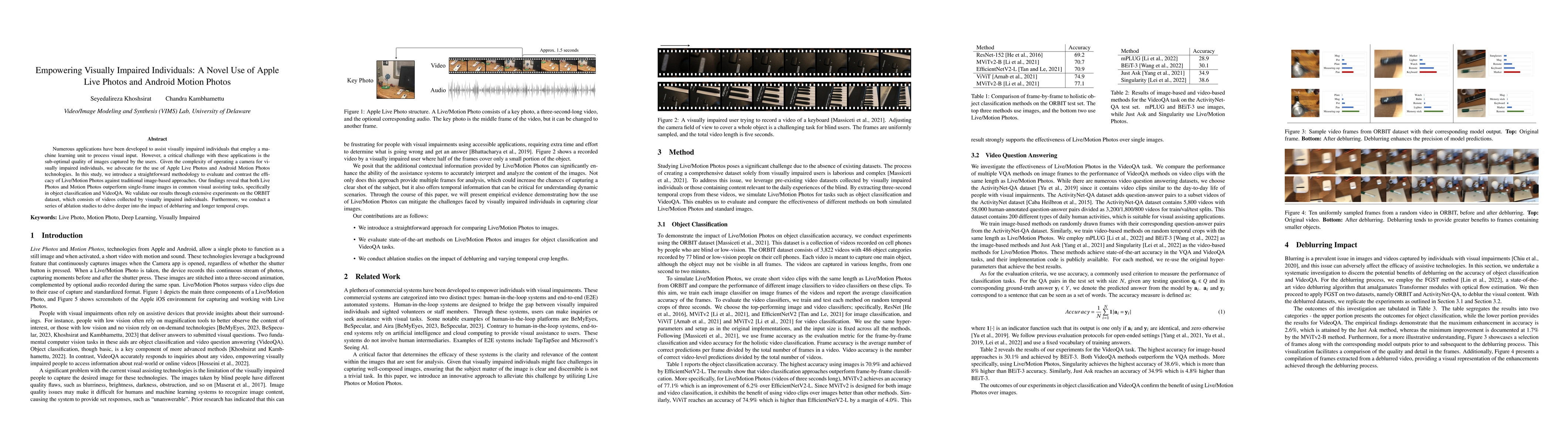 Thumbnail for Empowering Visually Impaired Individuals: A Novel Use of Apple Live
  Photos and Android Motion Photos