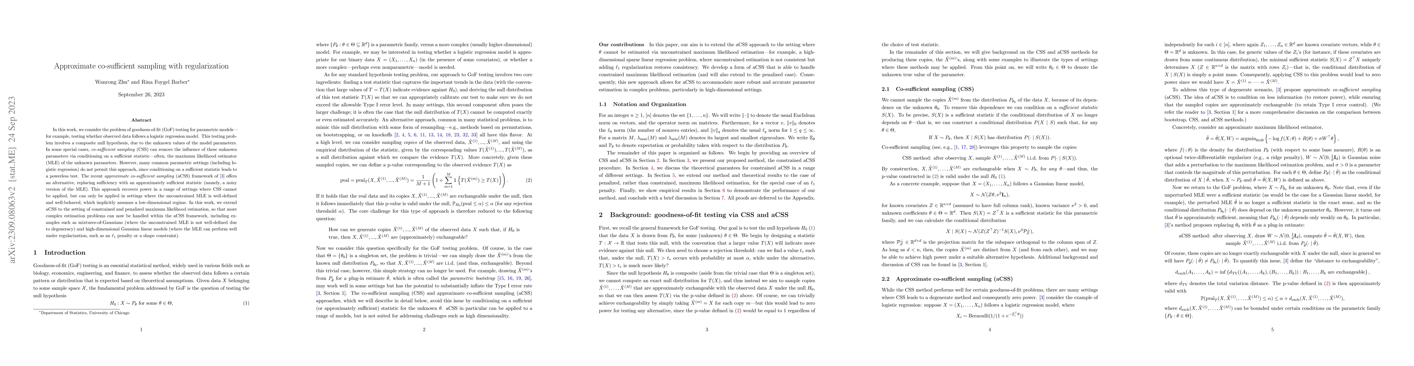 Thumbnail for Approximate co-sufficient sampling with regularization