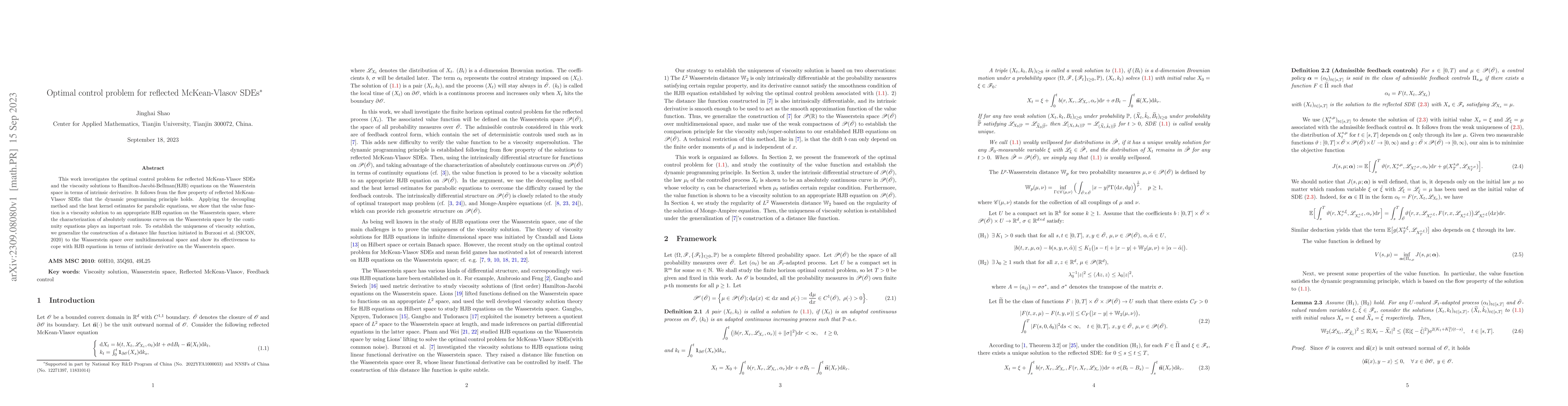 Thumbnail for Optimal control problem for reflected McKean-Vlasov SDEs