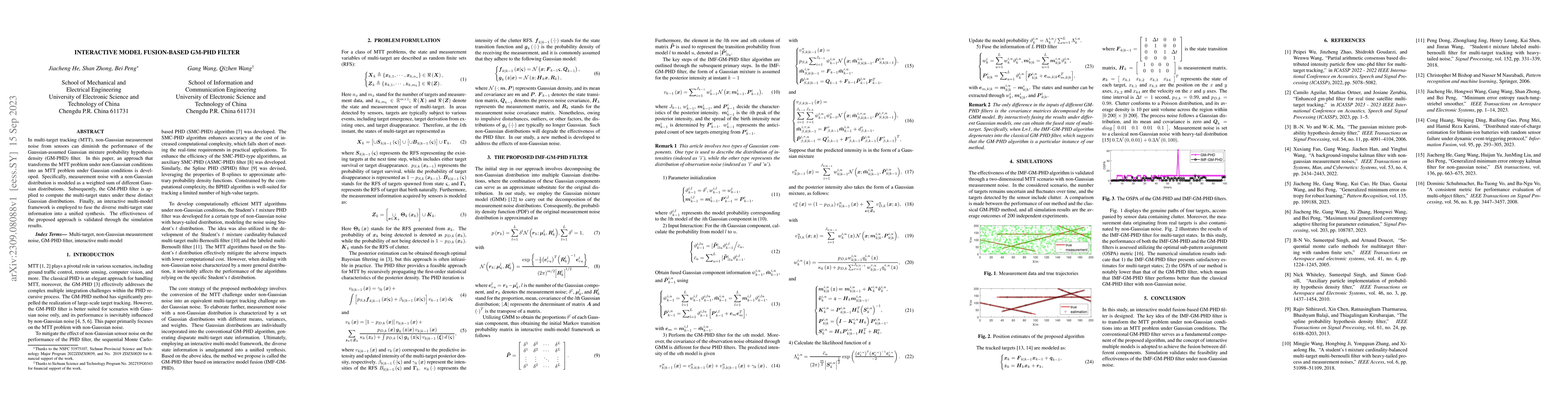 Thumbnail for Interactive Model Fusion-Based GM-PHD Filter