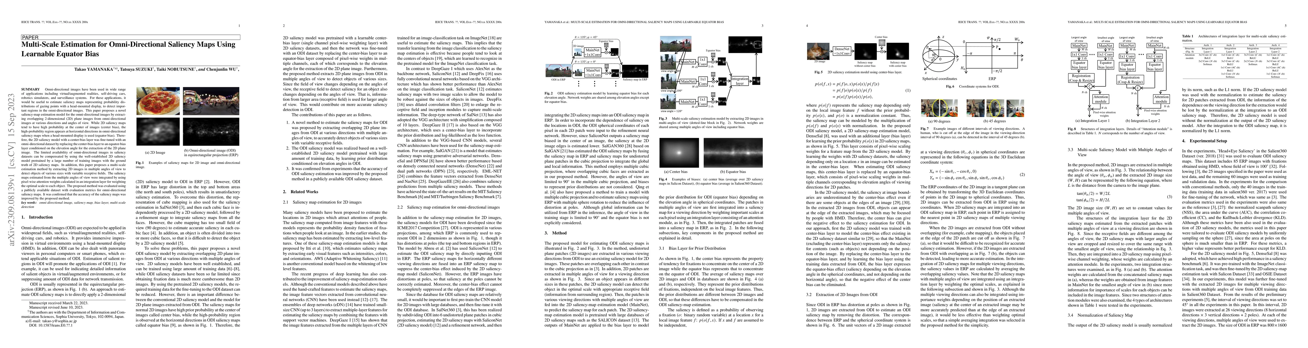 Thumbnail for Multi-Scale Estimation for Omni-Directional Saliency Maps Using
  Learnable Equator Bias