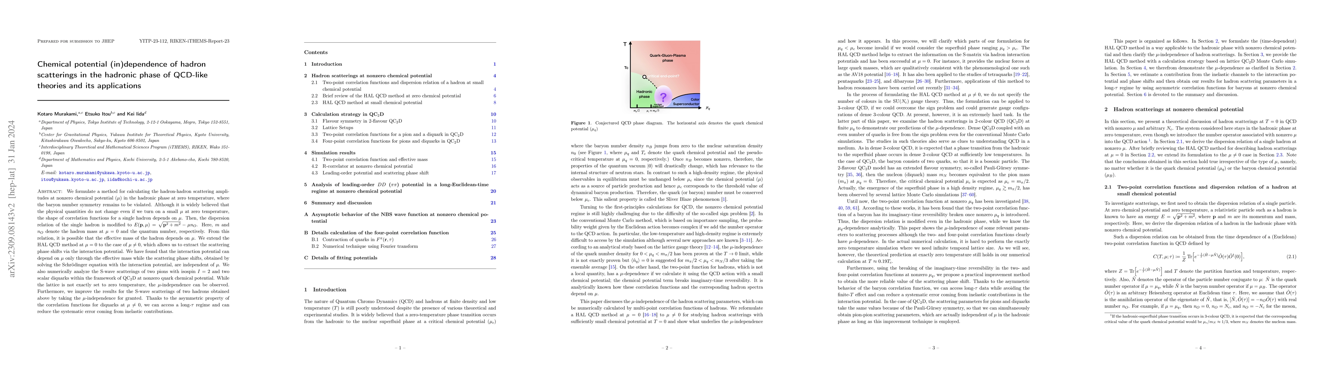 Thumbnail for Chemical potential (in)dependence of hadron scatterings in the hadronic
  phase of QCD-like theories and its applications